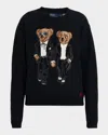 Polo Ralph Lauren The Ralph And Ricky Tuxedo Bear Sweater In Black