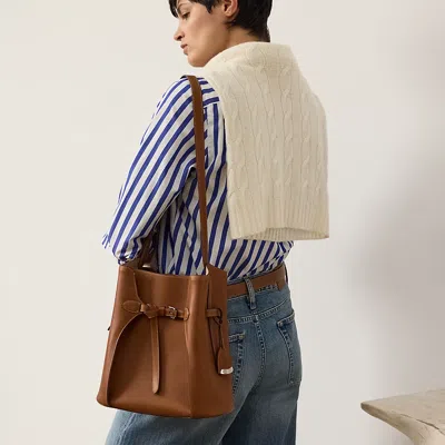 Polo Ralph Lauren The Ralph Calfskin Bucket Bag In Rl Gold