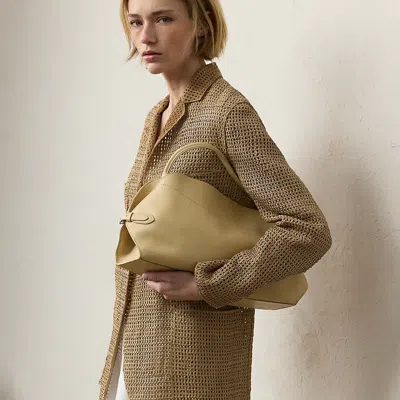 Polo Ralph Lauren The Ralph Calfskin Shoulder Bag In Light Sand