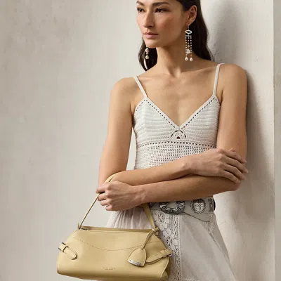 Polo Ralph Lauren The Ralph Calfskin Small Shoulder Bag In Light Sand