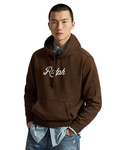 Polo Ralph Lauren The Ralph Cotton Blend Logo Drawstring Hoodie In Brown