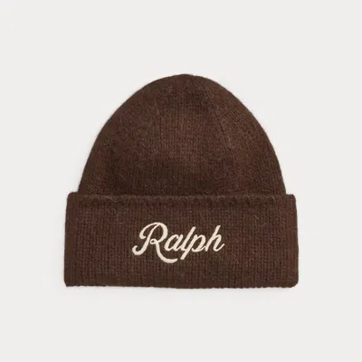 Polo Ralph Lauren The Ralph Logo Wool-alpaca Beanie In Cooper Brown