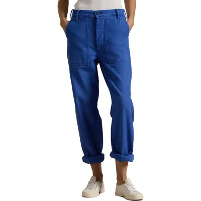 Polo Ralph Lauren The Rickey Straight Leg Cotton Sateen Pants In French Workwear Blue