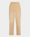 Polo Ralph Lauren The Ricky Cropped Cotton Sateen Pants In Khaki