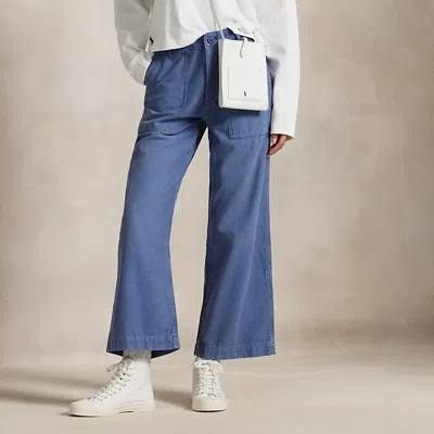 Polo Ralph Lauren The Ricky Wide-leg Crop Pant In French Workwear Blue