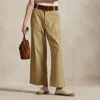 Polo Ralph Lauren The Ricky Wide-leg Crop Pant In Khaki