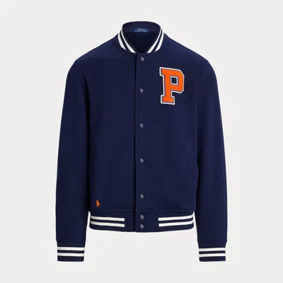 Polo Ralph Lauren The Rl Fleece Baseball Jacket In Cruise Navy