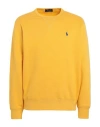 Polo Ralph Lauren The Rl Fleece Sweatshirt Man Sweatshirt Ocher Size L Cotton, Recycled Polyester In Yellow