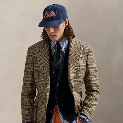 Polo Ralph Lauren The Rl67 Glen Plaid Jacket In Tan/brown And Green Deco