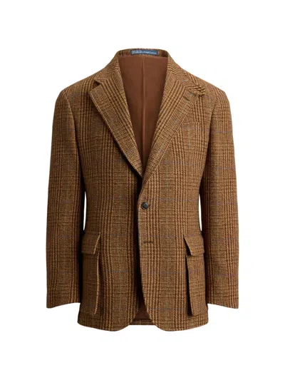 Polo Ralph Lauren The Rl67 Glen Plaid Tweed Jacket In Brown