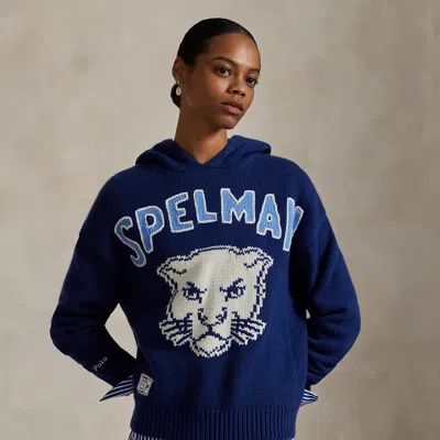 Polo Ralph Lauren The Spelman College Hooded Sweater In Newport Navy