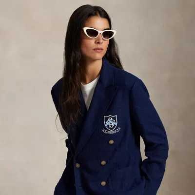 Polo Ralph Lauren The Spelman College Linen Blazer In Navy In Blue