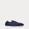 Polo Ralph Lauren The Suede Pony Ballerina Trainer In Blue