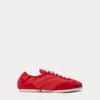 Polo Ralph Lauren The Suede Pony Ballerina Trainer In Red