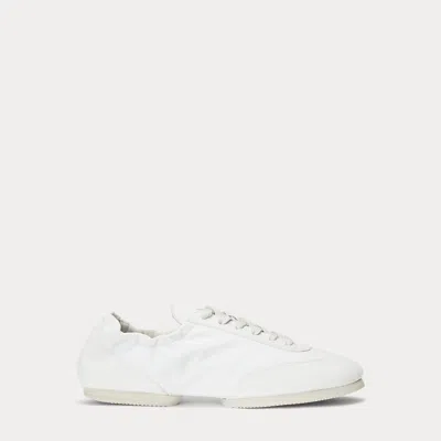 Polo Ralph Lauren The Suede Pony Ballerina Trainer In White