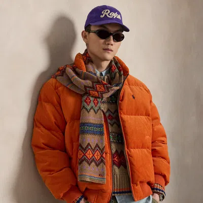 Polo Ralph Lauren The Wyoming Corduroy Down Jacket In College Orange