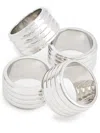 Polo Ralph Lauren Thorpe Napkin Ring Set In Silver