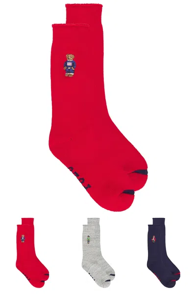 Polo Ralph Lauren Three Bear Socks Gift Box In Multi