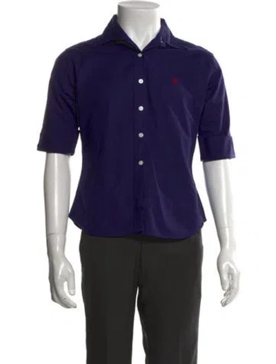 Pre-owned Polo Ralph Lauren Three-quarter Sleeve Shirt In Blue