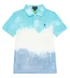 Polo Ralph Lauren Tie-dye Cotton Polo Shirt In Island Aqua Tie Dye
