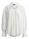 Polo Ralph Lauren Tie-fastening Long-sleeve Shirt In White