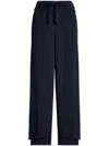 Polo Ralph Lauren Tie-waist Straight Trousers In Blue