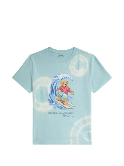 Polo Ralph Lauren Kids' Tie-dye Graphic T-shirt In Blue