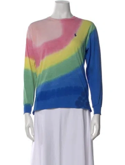 Pre-owned Polo Ralph Lauren Tie-dye Print Crew Neck Polo In Multi
