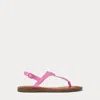 Polo Ralph Lauren Tierney Iv Faux-leather Sandal In Medium Pink