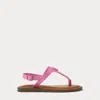 Polo Ralph Lauren Tierney Iv Faux-leather Sandal In Medium Pink