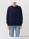 Polo Ralph Lauren Navy Blue Cotton-blend Sweatshirt In Blue