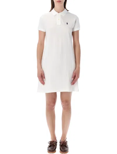 Polo Ralph Lauren Timeless Straight Fit Polo Dress In White