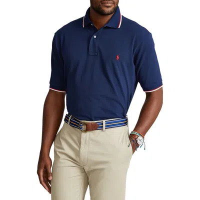 POLO RALPH LAUREN POLO RALPH LAUREN BIG & TALL TIPPED MESH POLO SHIRT