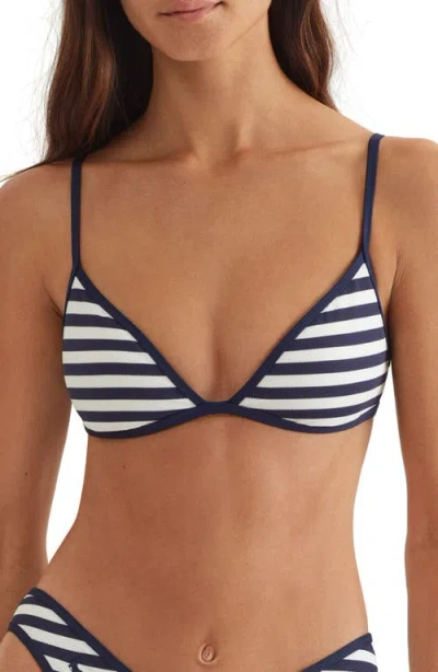 POLO RALPH LAUREN POLO RALPH LAUREN TIPPED STRIPE BIKINI TOP