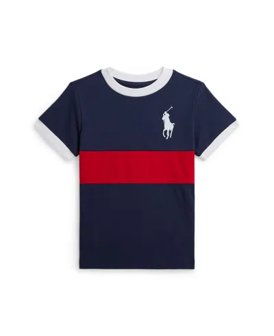 Polo Ralph Lauren Kids' Toddler And Little Boy Big Pony Heavyweight Cotton Jersey Tee In Spring Navy