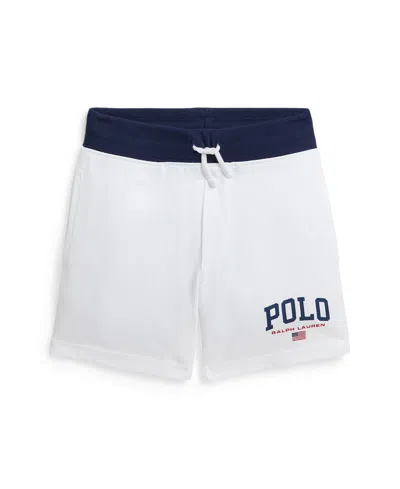 Polo Ralph Lauren Kids' Toddler And Little Boy Logo Cotton Jersey Short In White