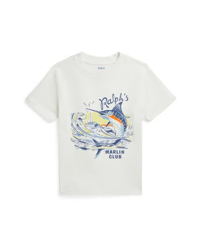 Polo Ralph Lauren Kids' Toddler And Little Boy Marlin-graphic Cotton Jersey Tee In White