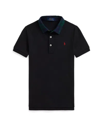 POLO RALPH LAUREN TODDLER AND LITTLE BOYS 2T-7 PLAID COLLAR T-SHIRT