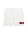 Polo Ralph Lauren Big Boys Baseball-logo Fleece Shorts In Paper White