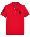 Polo Ralph Lauren Toddler And Little Boys Big Pony Cotton Mesh Polo In Rl 2000 Red