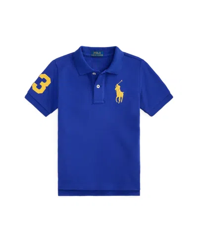 Polo Ralph Lauren Kids' Toddler And Little Boys Big Pony Cotton Mesh Polo Shirt In Blue