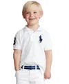 Polo Ralph Lauren Kids' Toddler And Little Boys Big Pony Cotton Mesh Polo In White