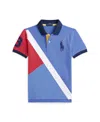 Polo Ralph Lauren Big Boys Big Pony Mesh Polo Shirt In Scottsdale Blue Multi
