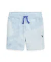 Polo Ralph Lauren Kids' Toddler And Little Boys Cloud-print Fleece Short In Scottsdale Blue,splatter Bear