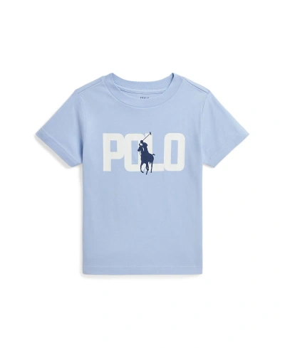 Polo Ralph Lauren Kids' Toddler And Little Boys Color-changing Logo Cotton Jersey T-shirt In Blue Hyacinth