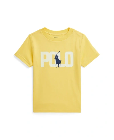 Polo Ralph Lauren Kids' Toddler And Little Boys Color-changing Logo Cotton Jersey T-shirt In Oasis Yellow