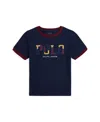 Polo Ralph Lauren Kids' Toddler And Little Boys Corduroy-logo Cotton Jersey Tee In Navy