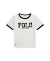 Polo Ralph Lauren Big Boys Corduroy-logo Cotton Jersey Tee In White
