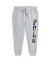 Polo Ralph Lauren Kids' Toddler And Little Boys Corduroy-logo Fleece Jogger Pant In Andover Heather