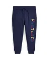 Polo Ralph Lauren Toddler And Little Boys Corduroy-logo Fleece Jogger Pant In Navy